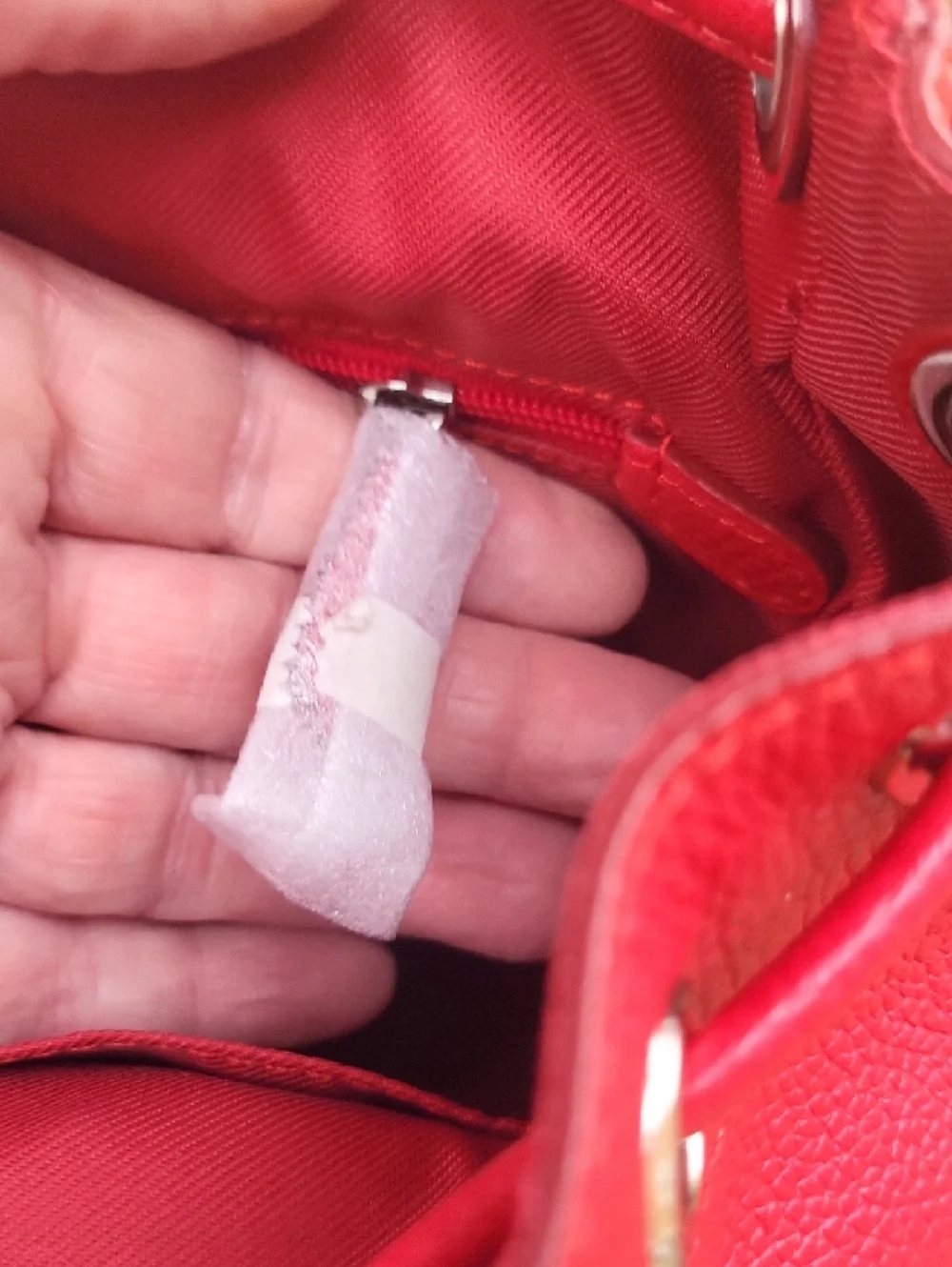 Coach Red Pebbled Leather Mini Turnlock Rucksack Backpack - Picture 13 of 16